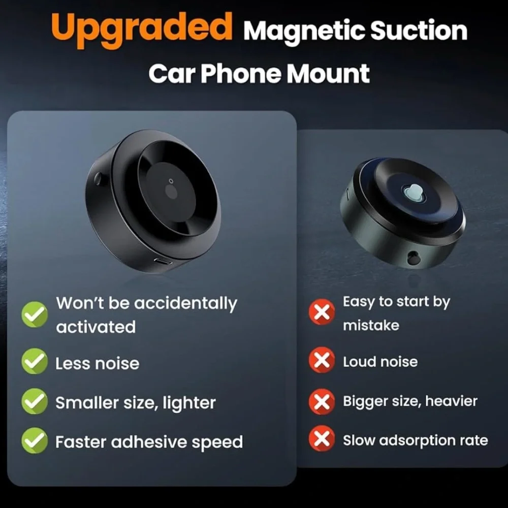 Magnetic Cell Phone Holder For Cars Electric Vacuum Strong Suction